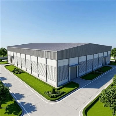 Mezzanine کے ساتھ دھاتی عمارت